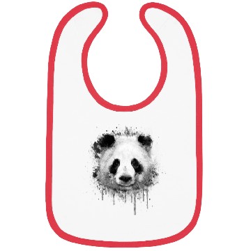 Discover Cool Artistic Panda Portrait (watercolor design) Bibs