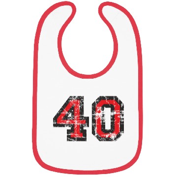Discover Number 40 (Vintage Red) Bibs