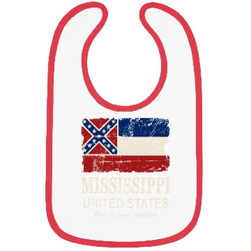 Discover Mississippi Flag - Vintage Look Bibs