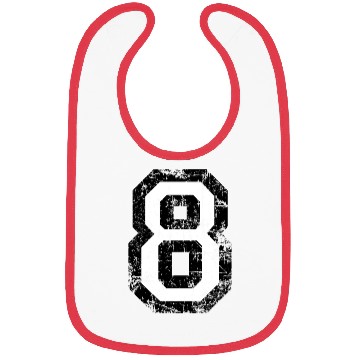 Discover Number 8 (Vintage White) Bibs