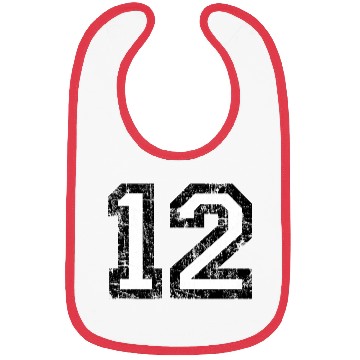 Discover Number 12 (Vintage White) 12th Birthday Bibs