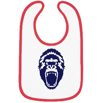 Discover gorilla head wild animal Bibs