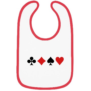 Discover Playing Card Suits Bibs