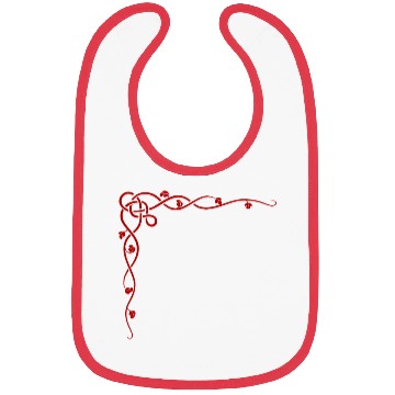 Discover Red knot corner border Bibs