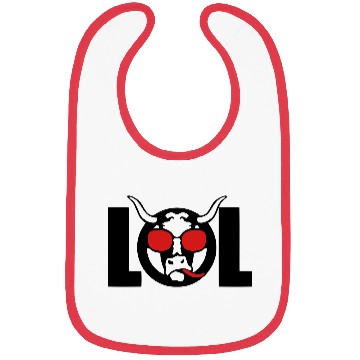 Discover lol funny cow laughing out loud Bibs