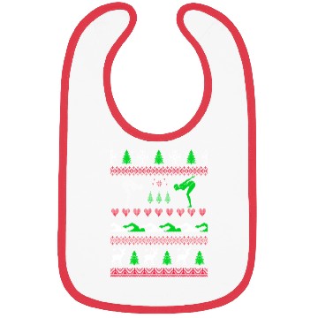 Discover Swimmer Chirstmas Sweater Bibs