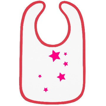 Discover Pink Stars Bibs