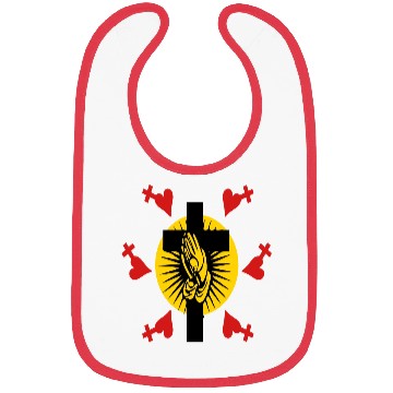 Discover ❤†Holy Cross & Praying Hands-Love Jesus†❤ Bibs