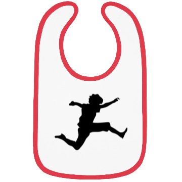 Discover Jumping Boy Silhouette Bibs