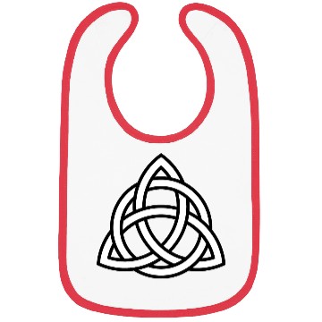 Discover Triquetra circle interlaced irish white black Bibs