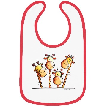 Discover Giraffe Family - Giraffes - Kids - Comic -Gift Bibs