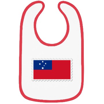 Discover Samoa flag stamp Bibs