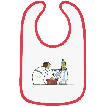 Discover Funny Star Wars r2d2 and Leia comic Bibs