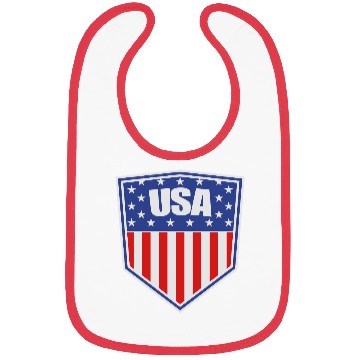 Discover text letters shield emblem emblem usa united state Bibs