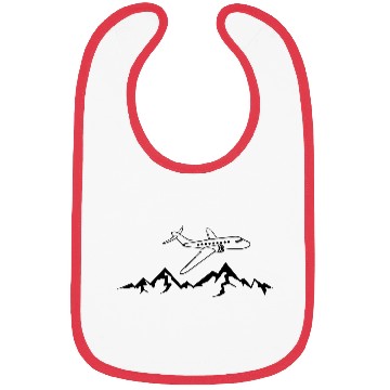 Discover mountains alps line airplane plane fly pilot holid Bibs