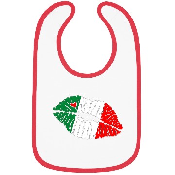 Discover Flag Kiss Lips Italia kb2 Bibs