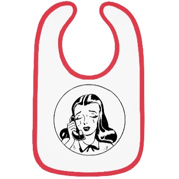 Discover Sad Girl on Phone Bibs