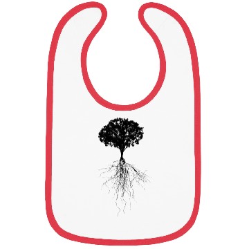 Discover Tree With Deep Roots Silhouette Bibs
