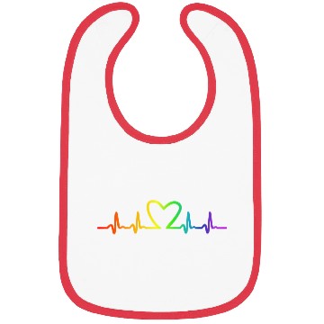 Discover LGBT Pride Rainbow Heartbeat Bibs