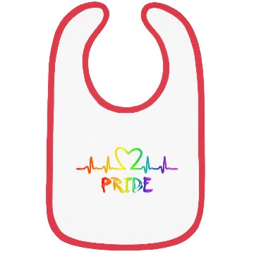 Discover LGBT Pride Rainbow Heartbeat Bibs