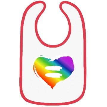 Discover LGBT Equality heart, gay pride Bibs