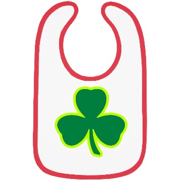 Discover Three Leaf Clover Shamrock 2 color Bibs