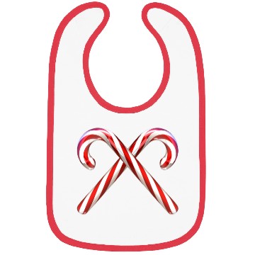 Discover Crossed candy canes Bibs