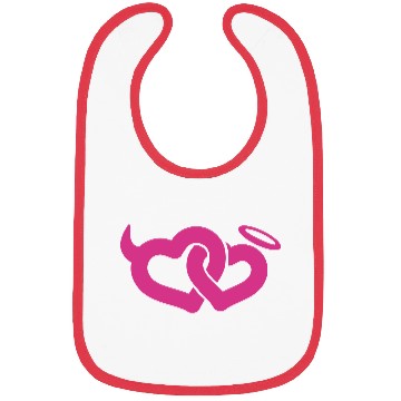 Discover devil & angel hearts Bibs