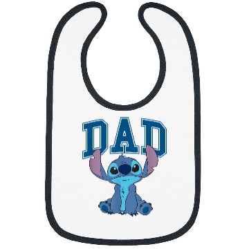 Discover Disney Lilo Stitch Dad Cool Stitch Collegiate Logo Bibs