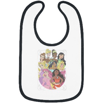 Discover Disney Princess Royal Framed Group Portrait Bibs