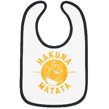 Discover Disneyss Lion King Distressed Hakuna Matata Stamp Graphic Tee Bibs