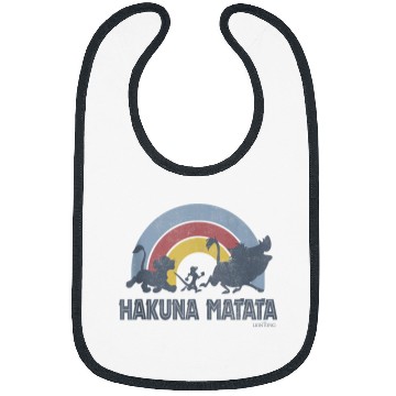Discover Disneyss The Lion King Hakuna Matata Distressed Rainbow Logo Bibs