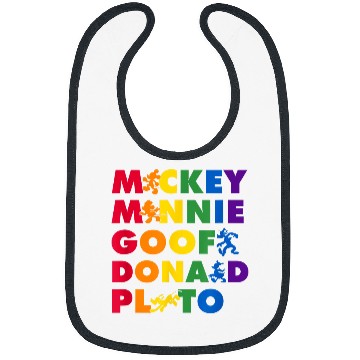 Discover Disneyss Mickey Friends Name Stack Pride Bibs