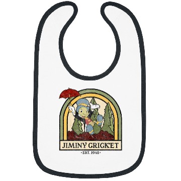 Discover Disney Pinocchio Jiminy Cricket Established 1940 Bibs