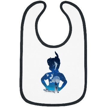Discover Disney Peter Pan Midnight London Flight Silhouet Bibs