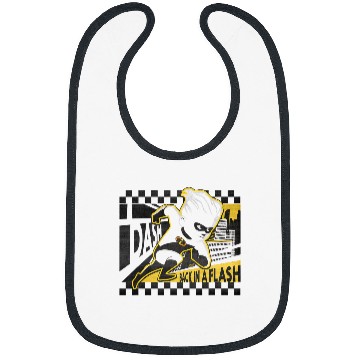 Discover Disney Pixar The Incredibles 2 Dash Retro Racing Flag Logo Bibs