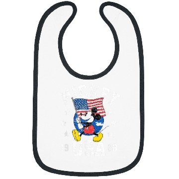 Discover Disney Mickey Waving Flag USA Bibs
