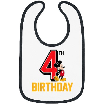 Discover Disney Mickey Mouse My 4th Birthday Bibs