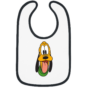 Discover Disney Mickey And Friends Pluto Face Small Pocket Logo Bibs