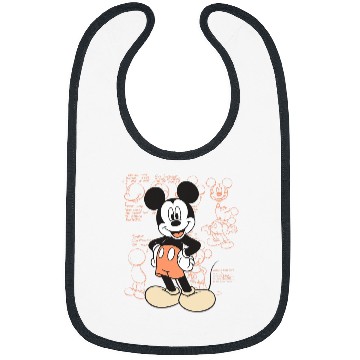 Discover Disney Mickey And Friends Mickey Mouse Schematic Style Logo Bibs