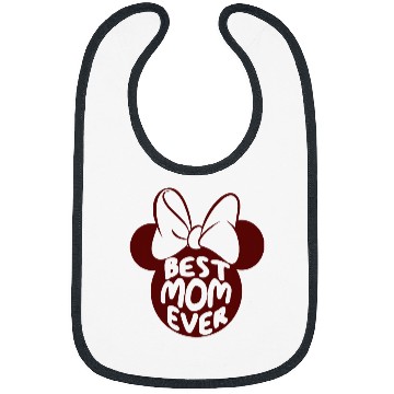 Discover Disney Minnie Mouse Best Mom Ever Text Fill Bibs