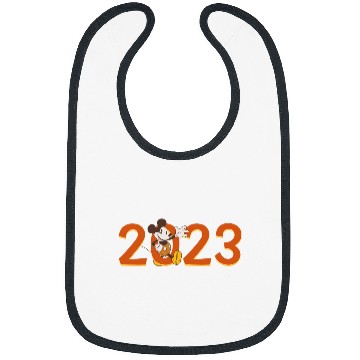 Discover Disney Mickey Mouse Waving 2023 100th Anniversary New Year Bibs