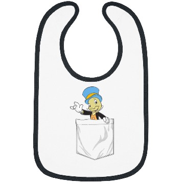 Discover Disneyss Pinocchio Jiminy Cricket Faux Pocket Bibs