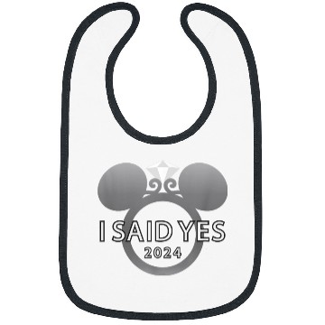 Discover Disney I Said Yes 2024 Engagement Ring Proposal Bibs