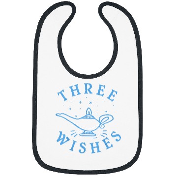 Discover Disney Aladdin Genie Three Wishes Lamp Blue Hue Bibs