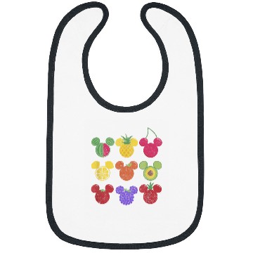 Discover Disney Mickey Classic Mickey Fruit Face Grid Bibs