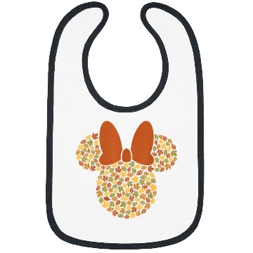 Discover Disney Minnie Mouse Icon Autumn Fall Leaves Bibs