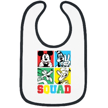 Discover Disney - Mickey, Goofy, Donald, Pluto Squad Grid T-Shirt Bibs