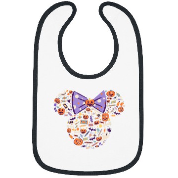 Discover Disney Minnie Mouse Icon Candy and Pumpkins Hall Bibs