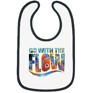 Discover Disneyss Pixars Finding Nemo Go With The Flow Logo Filled Bibs